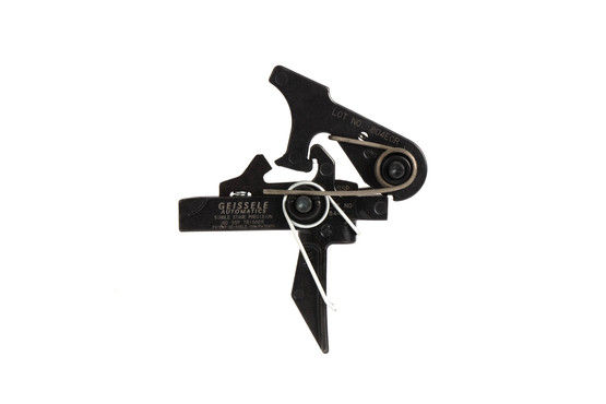 The Geissele Automatic Single Stage Precision SSP Flat Bow ar15 Trigger uses mil-spec .154in trigger pins for lower receivers